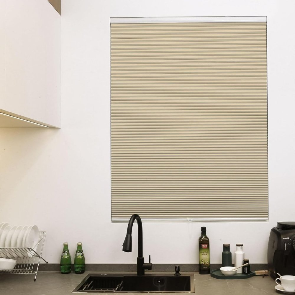 BlinDecor Blackout Cellular Shades Cordless 27 x 64 in Honeycomb Blinds Windows